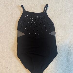 Like new Black Kids Dance leotard with Rhinestone Details